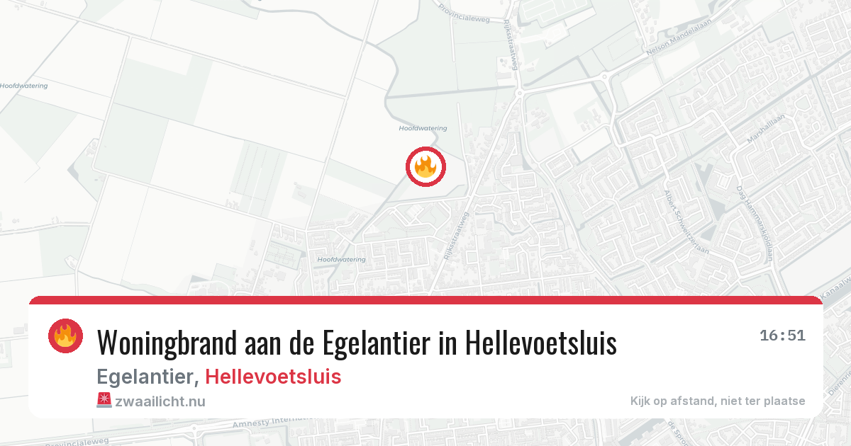 Woningbrand aan de Egelantier in Hellevoetsluis — 7 jun 2026