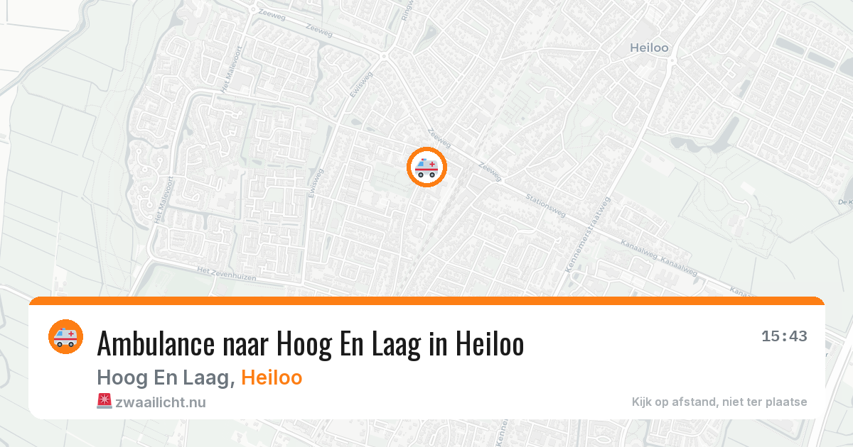 Ambulance naar Hoog En Laag in Heiloo — 18 mei 2026