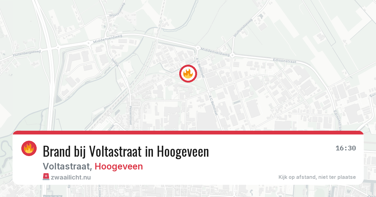Brand bij Voltastraat in Hoogeveen — 8 mei 2026