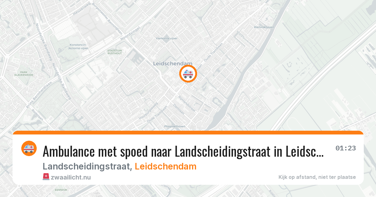 Ambulance met spoed naar Landscheidingstraat in Leidschendam — 26 jan 2026