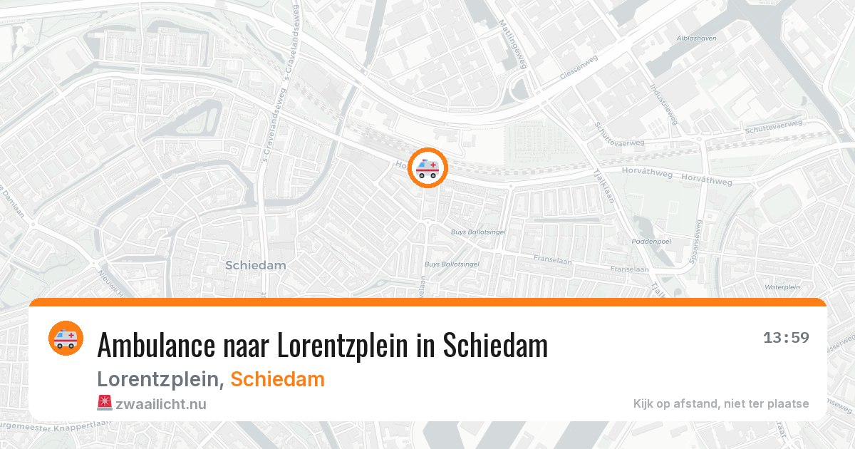 Ambulance naar Lorentzplein in Schiedam — 12 jul 2026