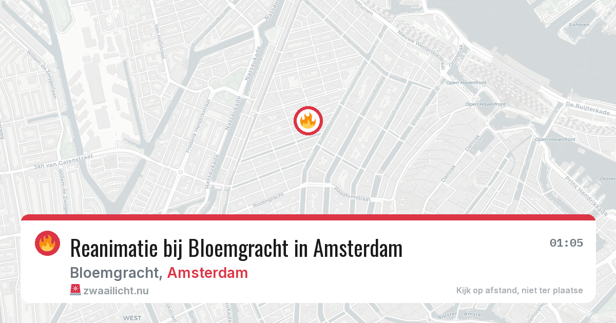 Reanimatie bij Bloemgracht in Amsterdam — 24 jul 2026