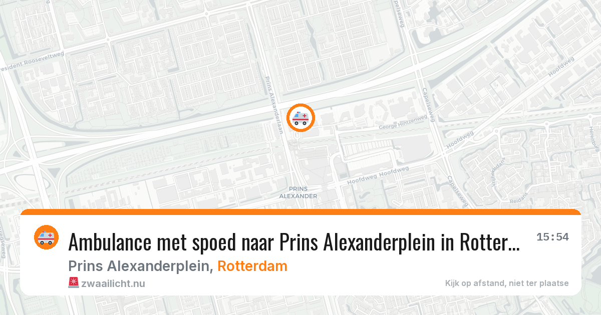 Ambulance met spoed naar Prins Alexanderplein in Rotterdam — 20 jul 2026