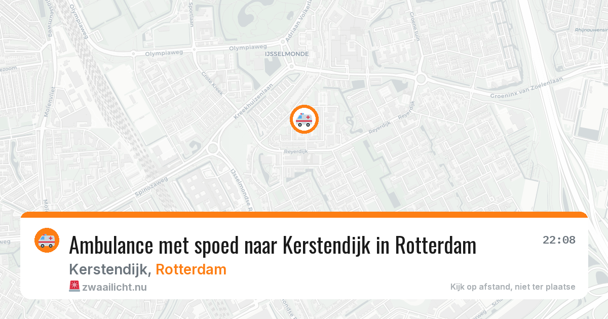 Ambulance met spoed naar Kerstendijk in Rotterdam — 16 jul 2026