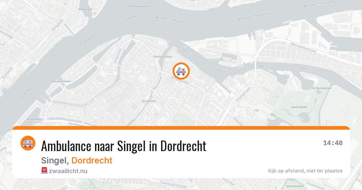 Ambulance naar Singel in Dordrecht — 19 mei 2026