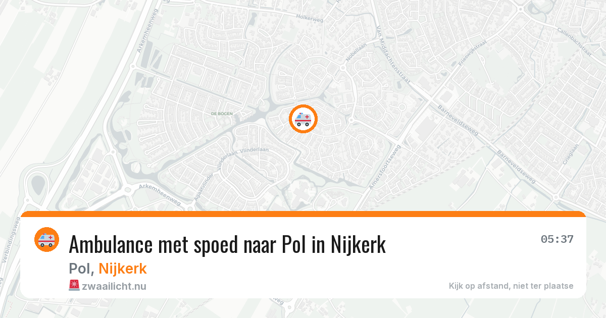 Ambulance met spoed naar Pol in Nijkerk — 16 jul 2026
