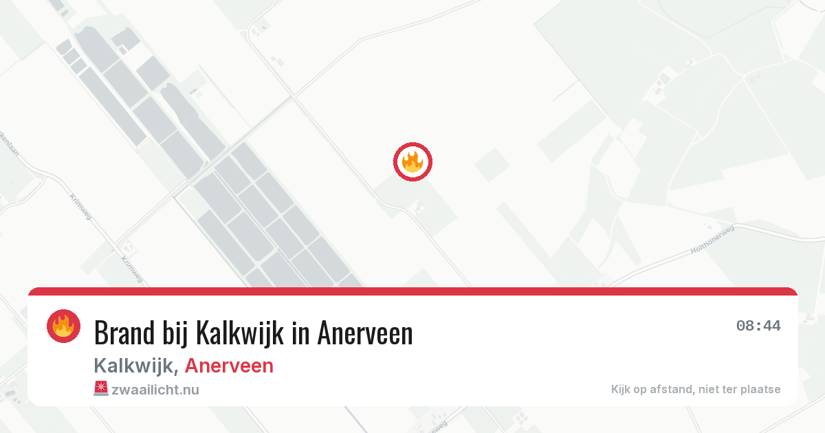 Brand bij Kalkwijk in Anerveen — 20 jun 2026