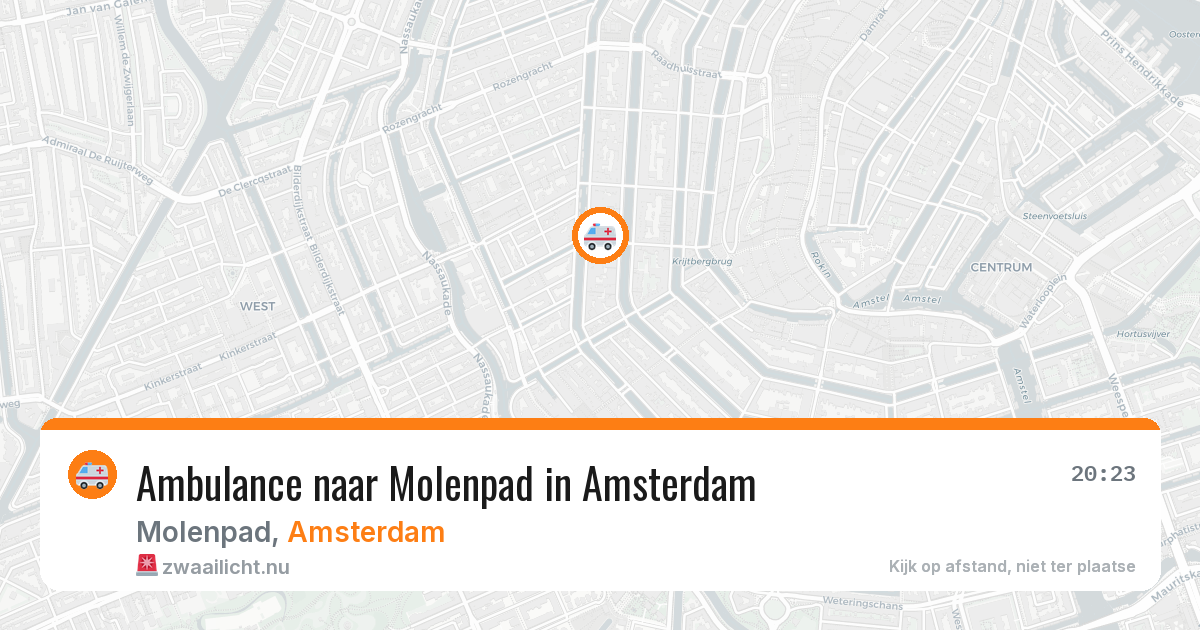 Ambulance naar Molenpad in Amsterdam — 23 mei 2026