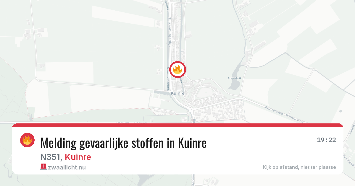Melding gevaarlijke stoffen in Kuinre — 7 jun 2026
