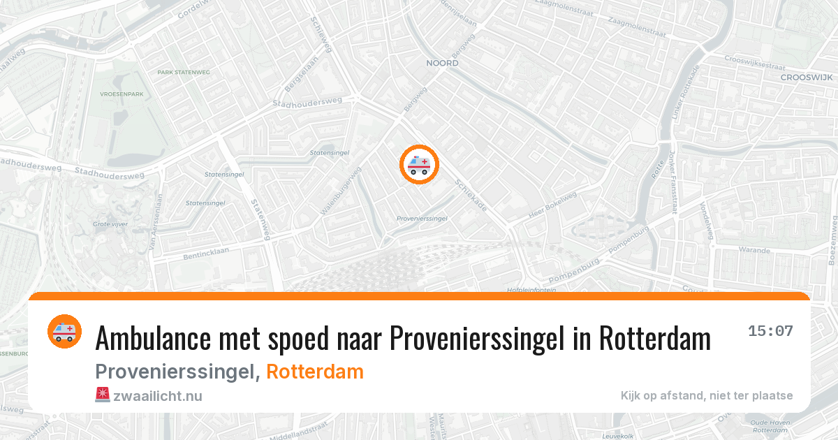 Ambulance met spoed naar Provenierssingel in Rotterdam — 1 jun 2026