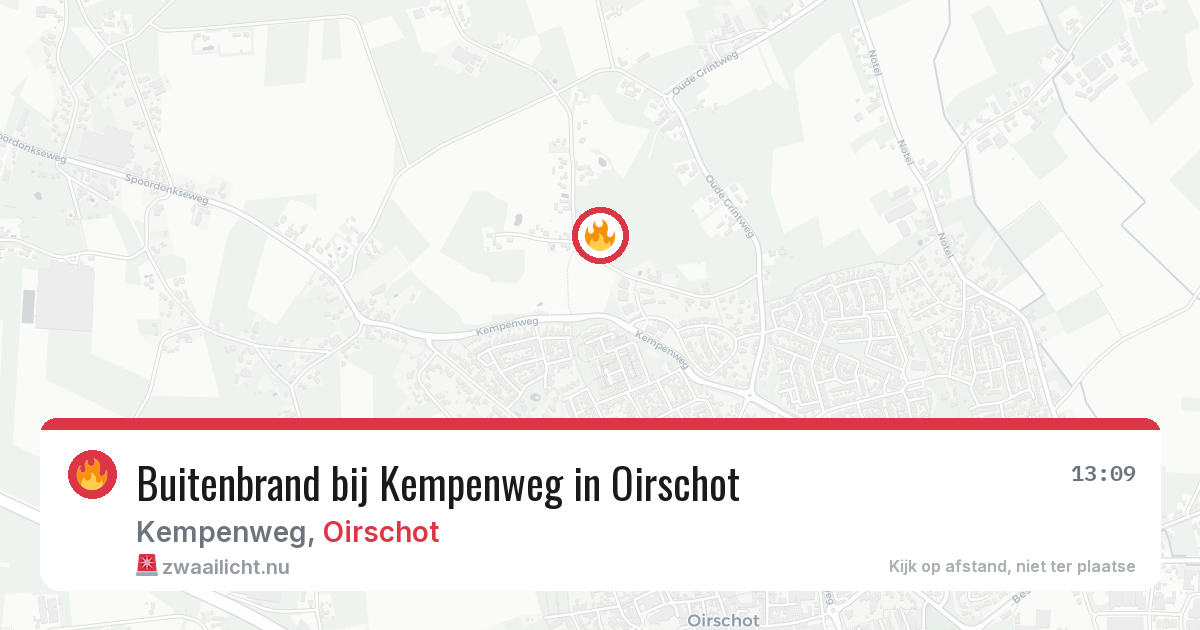 Buitenbrand bij Kempenweg in Oirschot — 15 jul 2026