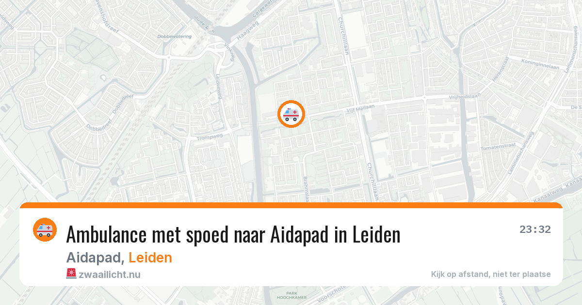 Ambulance met spoed naar Aidapad in Leiden — 18 mrt 2026