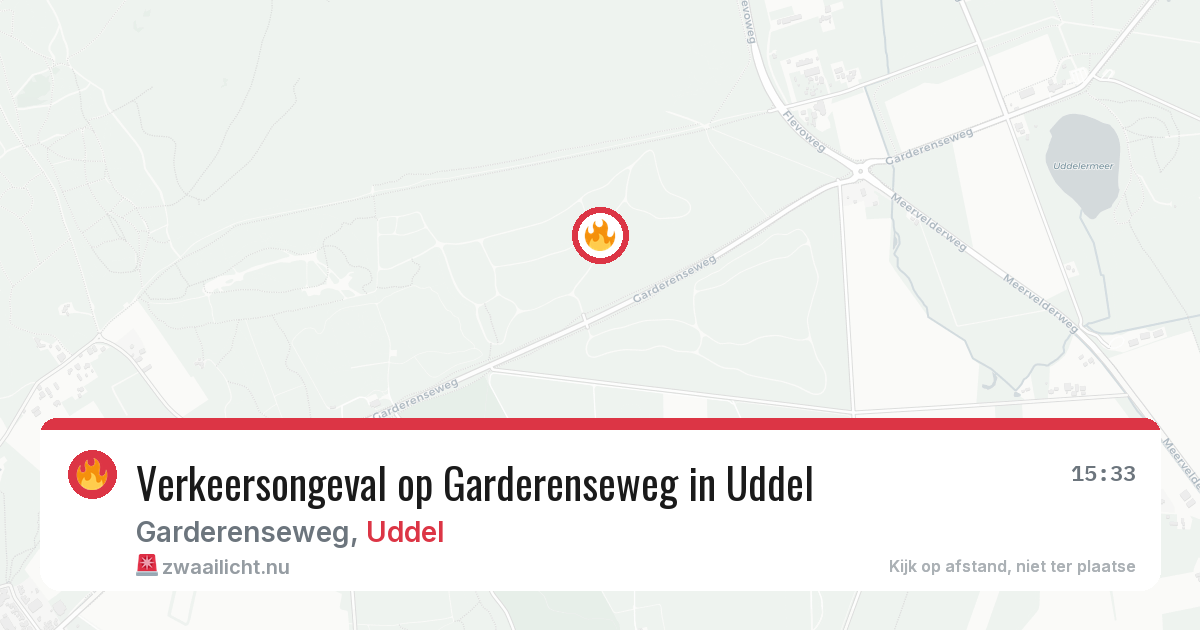 Verkeersongeval op Garderenseweg in Uddel — 24 mrt 2026