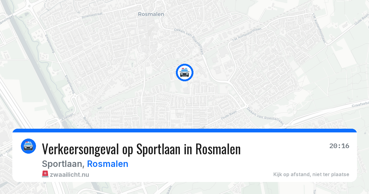 Verkeersongeval op Sportlaan in Rosmalen — 9 feb 2026