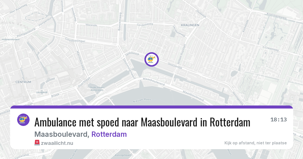 Ambulance met spoed naar Maasboulevard in Rotterdam — 21 jul 2026