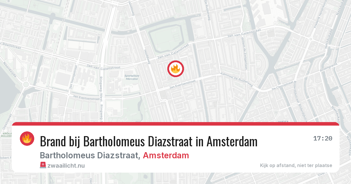 Brand bij Bartholomeus Diazstraat in Amsterdam — 11 jul 2026