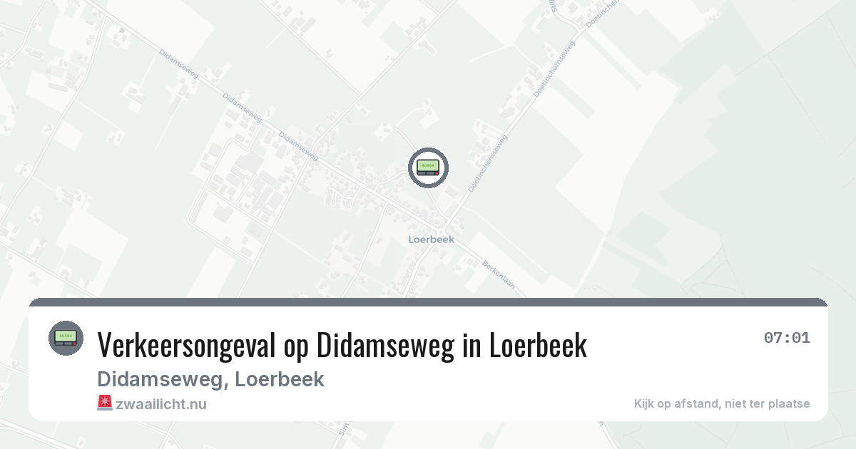 Verkeersongeval op Didamseweg in Loerbeek — 26 feb 2026
