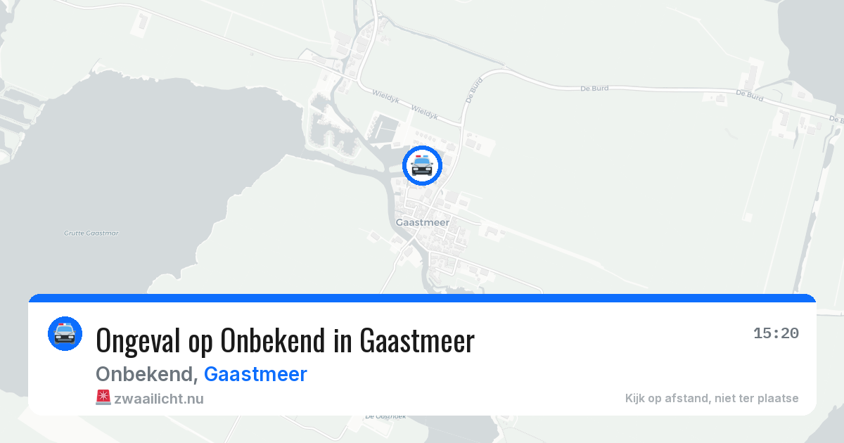 Ongeval op Onbekend in Gaastmeer — 22 jul 2026