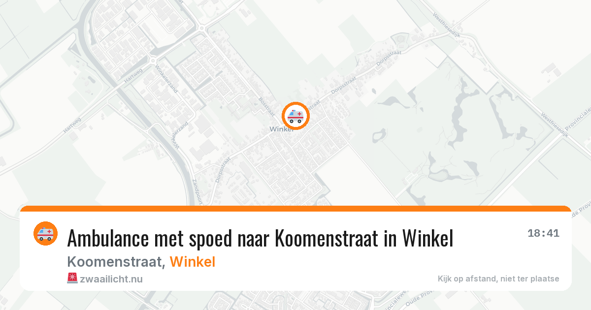 Ambulance met spoed naar Koomenstraat in Winkel — 15 jul 2026