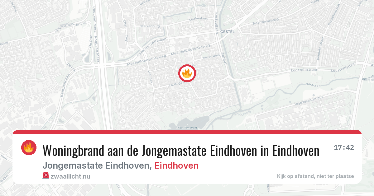 Woningbrand aan de Jongemastate Eindhoven in Eindhoven — 11 mei 2026