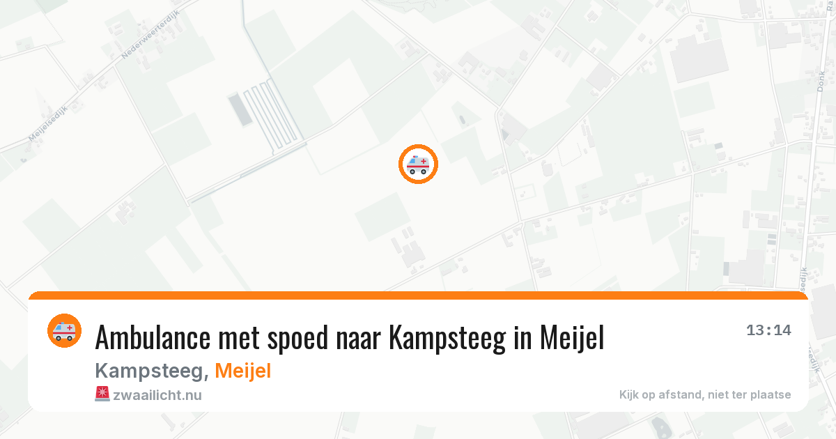 Ambulance met spoed naar Kampsteeg in Meijel — 6 jul 2026