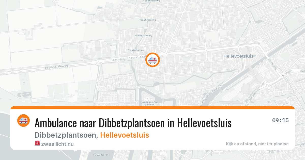 Ambulance naar Dibbetzplantsoen in Hellevoetsluis — 13 jul 2026