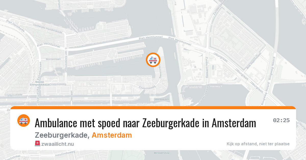 Ambulance met spoed naar Zeeburgerkade in Amsterdam — 20 mei 2026