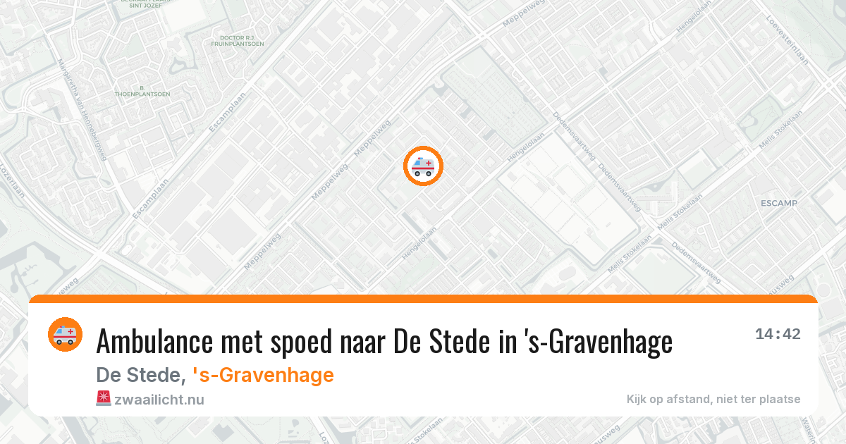 Ambulance met spoed naar De Stede in 's-Gravenhage — 24 mei 2026