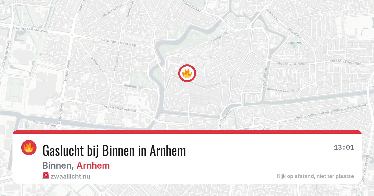 Gaslucht bij Binnen in Arnhem — 21 mrt 2026