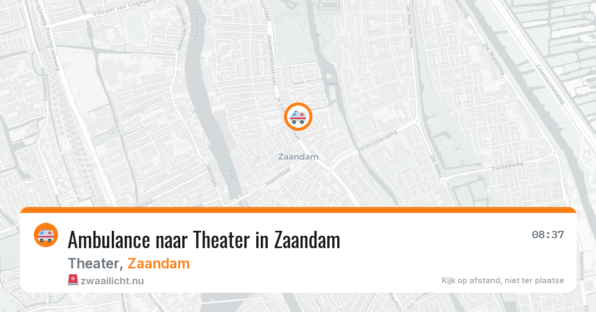 Ambulance naar Theater in Zaandam — 24 jul 2026