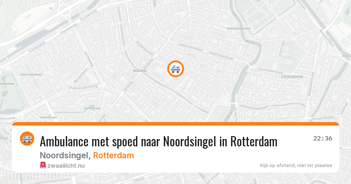 Ambulance met spoed naar Noordsingel in Rotterdam — 25 jul 2026