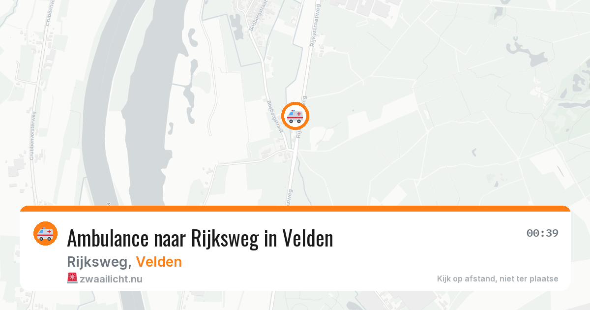 Ambulance naar Rijksweg in Velden — 8 jul 2026