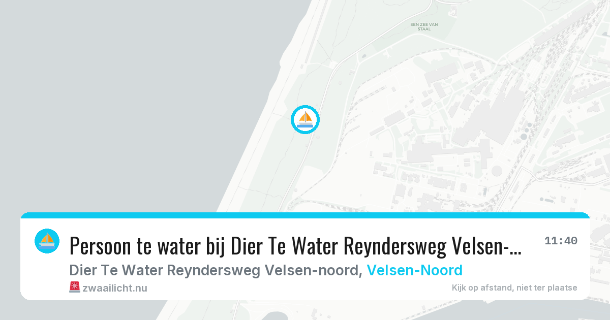 Persoon te water bij Dier Te Water Reyndersweg Velsen-noord in Velsen-Noord — 26 jul 2026