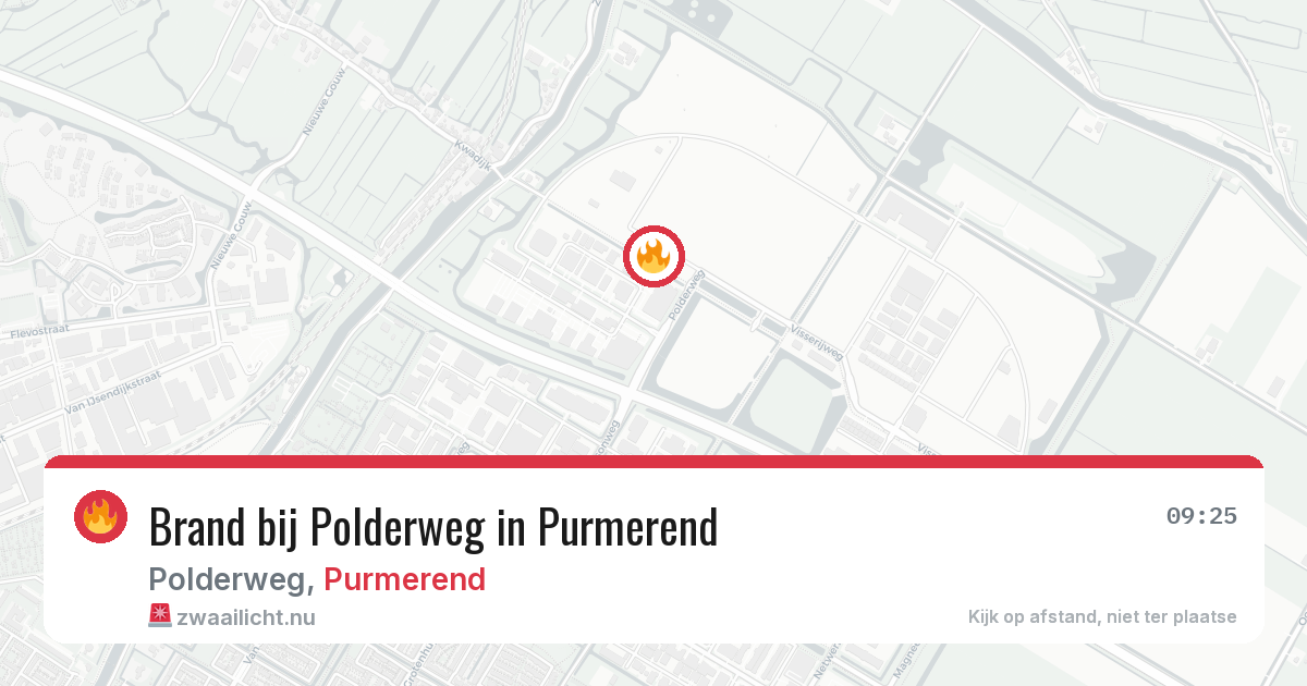 Brand bij Polderweg in Purmerend — 14 jul 2026