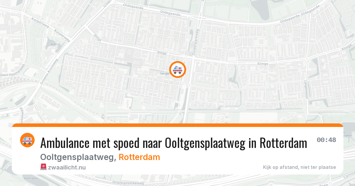 Ambulance met spoed naar Ooltgensplaatweg in Rotterdam — 10 jul 2026