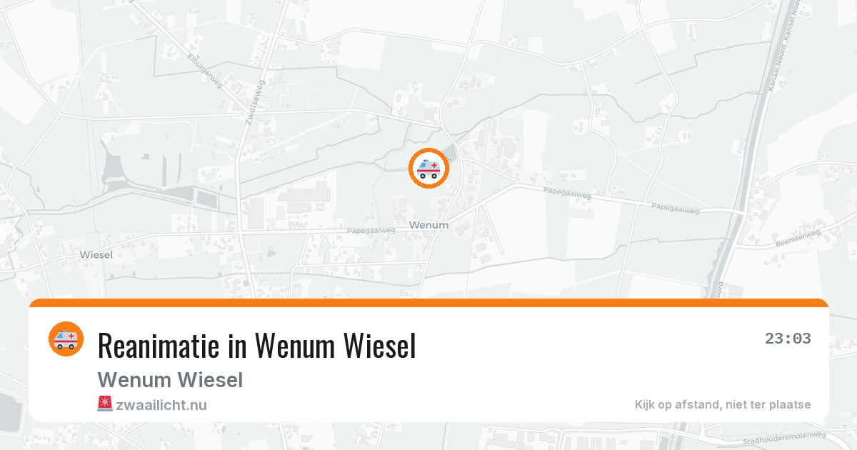 Reanimatie in Wenum Wiesel — 4 jun 2026