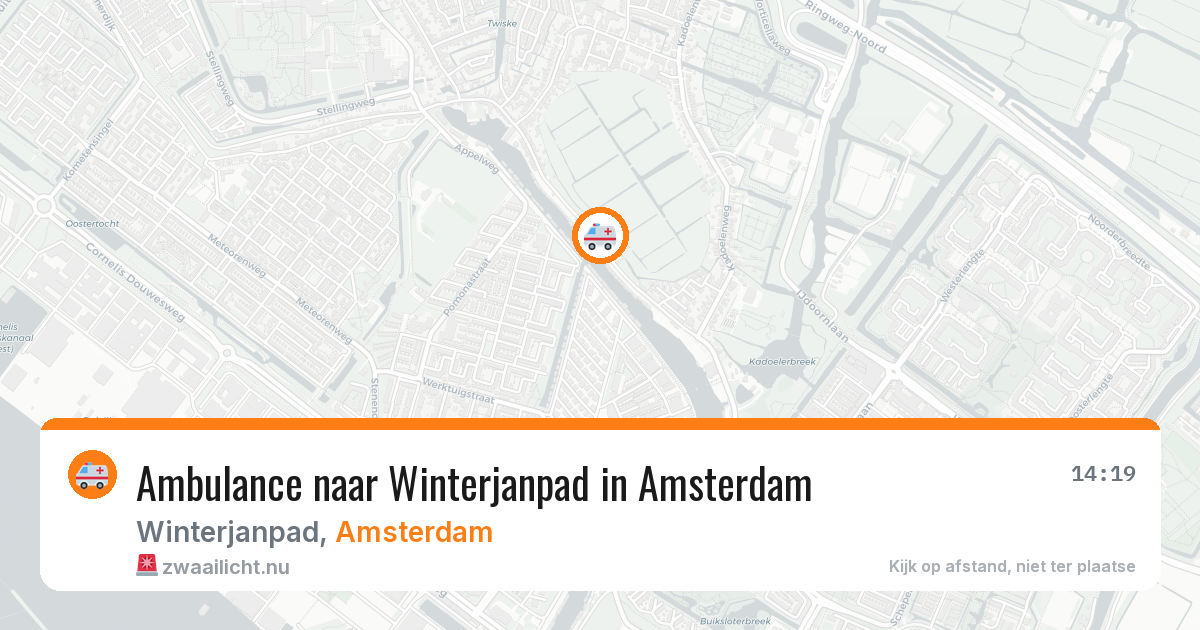 Ambulance naar Winterjanpad in Amsterdam — 28 mrt 2026