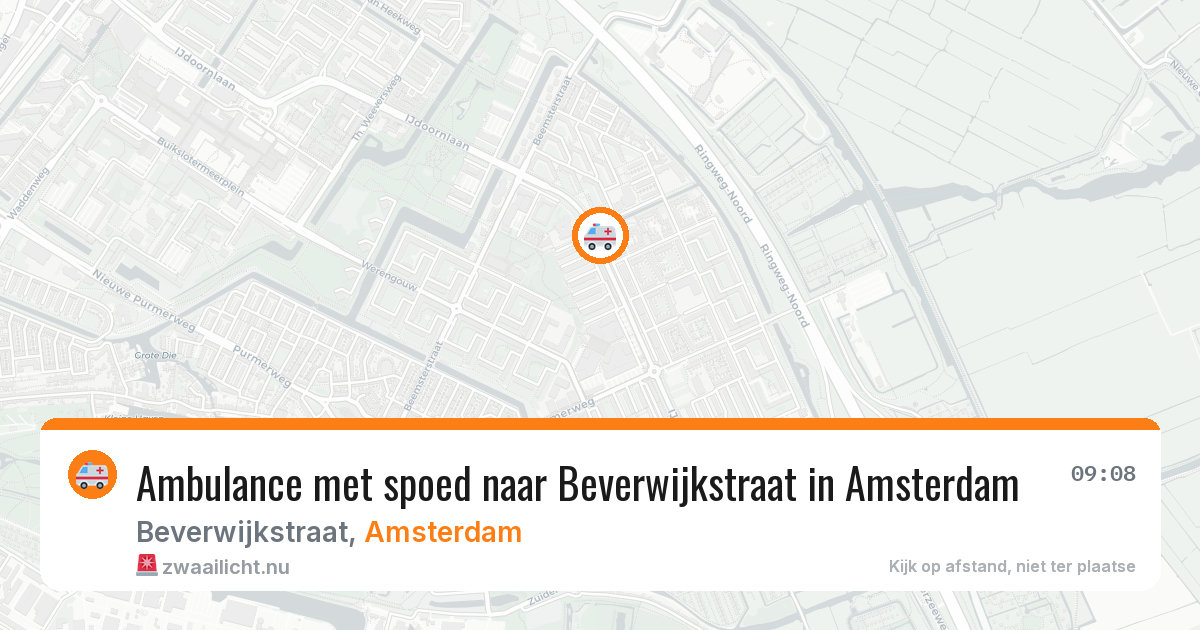 Ambulance met spoed naar Beverwijkstraat in Amsterdam — 10 jul 2026