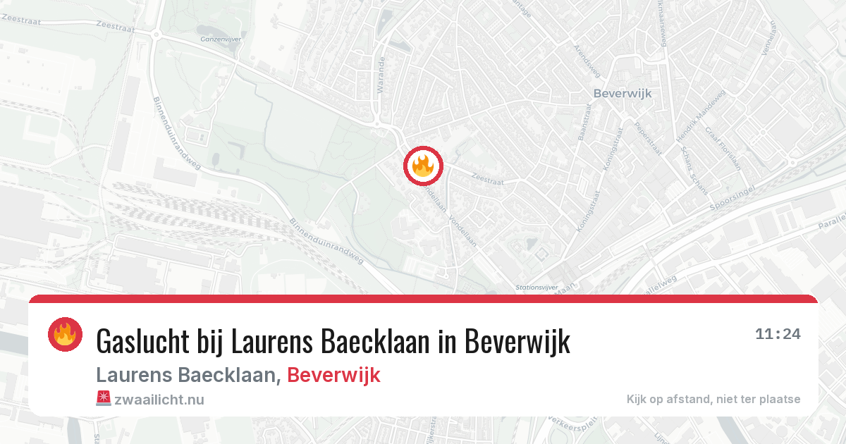 Gaslucht bij Laurens Baecklaan in Beverwijk — 21 mei 2026