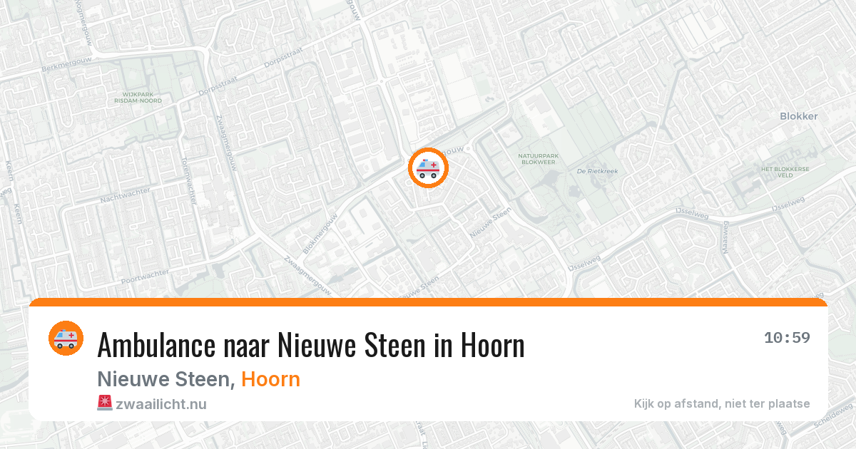 Ambulance naar Nieuwe Steen in Hoorn — 26 mrt 2026