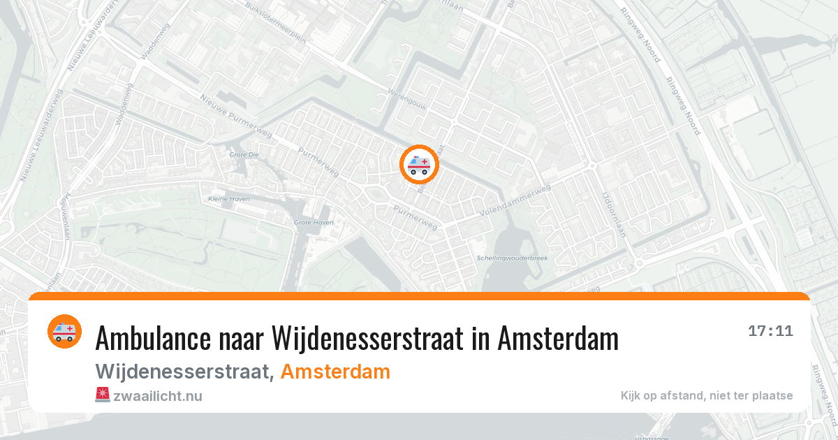 Ambulance naar Wijdenesserstraat in Amsterdam — 15 jul 2026