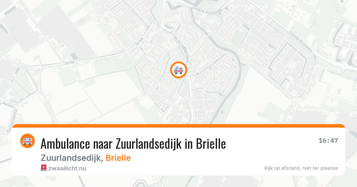 Ambulance naar Zuurlandsedijk in Brielle — 13 jul 2026
