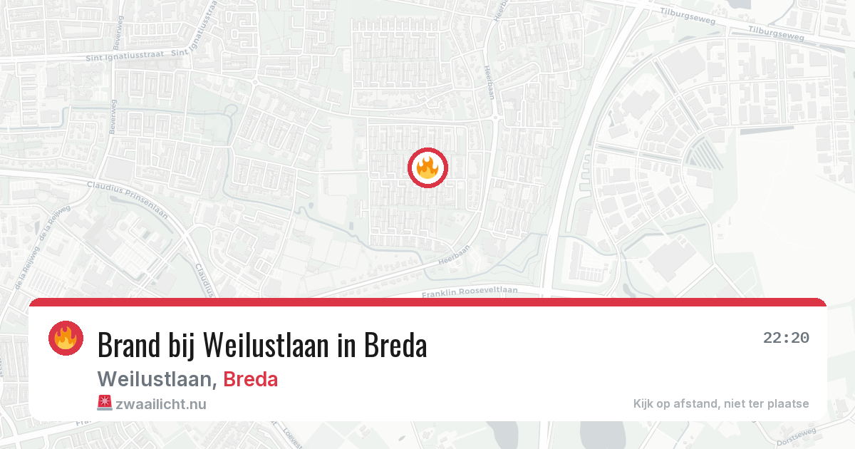 Brand bij Weilustlaan in Breda — 11 jul 2026