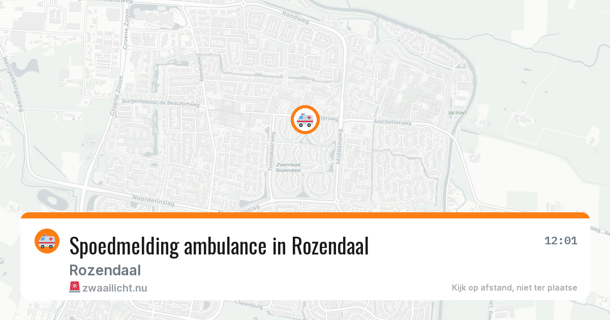 Spoedmelding ambulance in Rozendaal — 27 jan 2026
