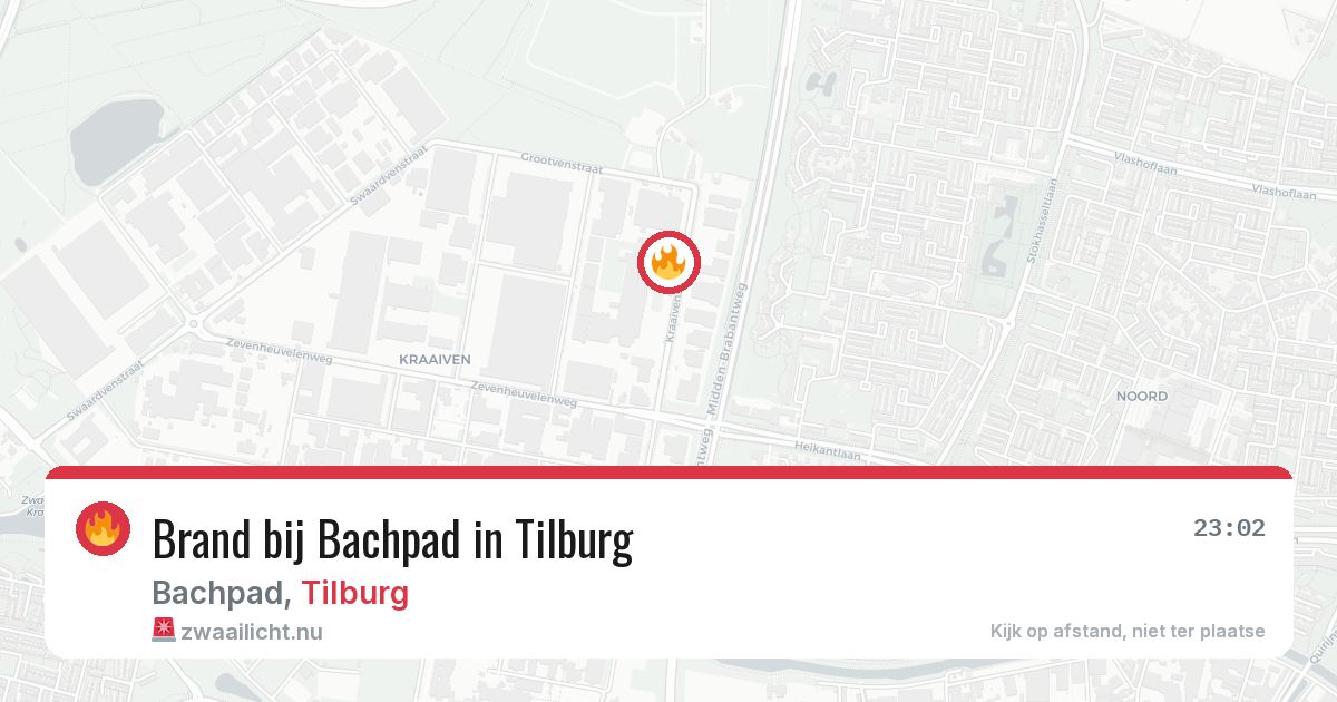 Brand bij Bachpad in Tilburg — 16 mei 2026