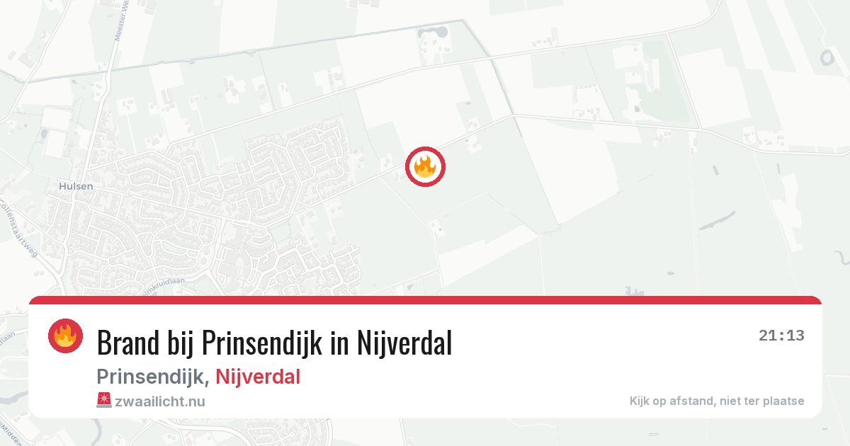 Brand bij Prinsendijk in Nijverdal — 4 apr 2026