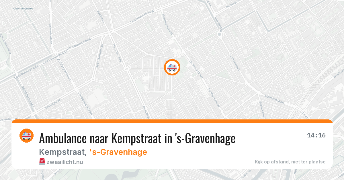Ambulance naar Kempstraat in 's-Gravenhage — 18 jul 2026