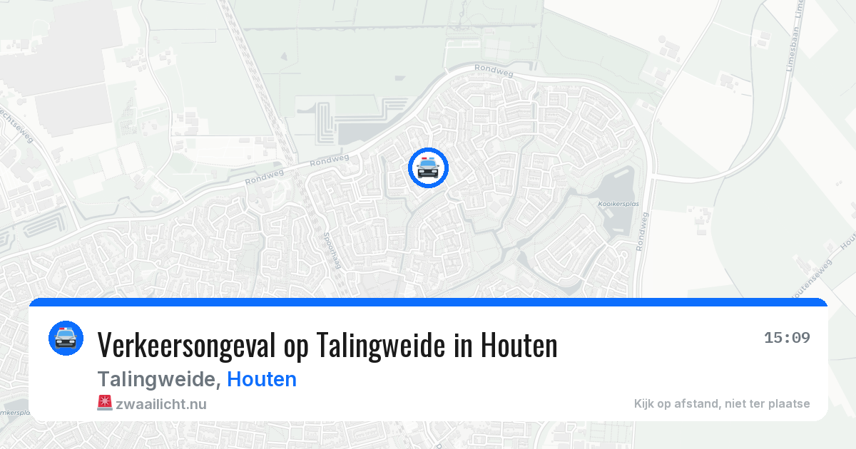 Verkeersongeval op Talingweide in Houten — 15 jul 2026