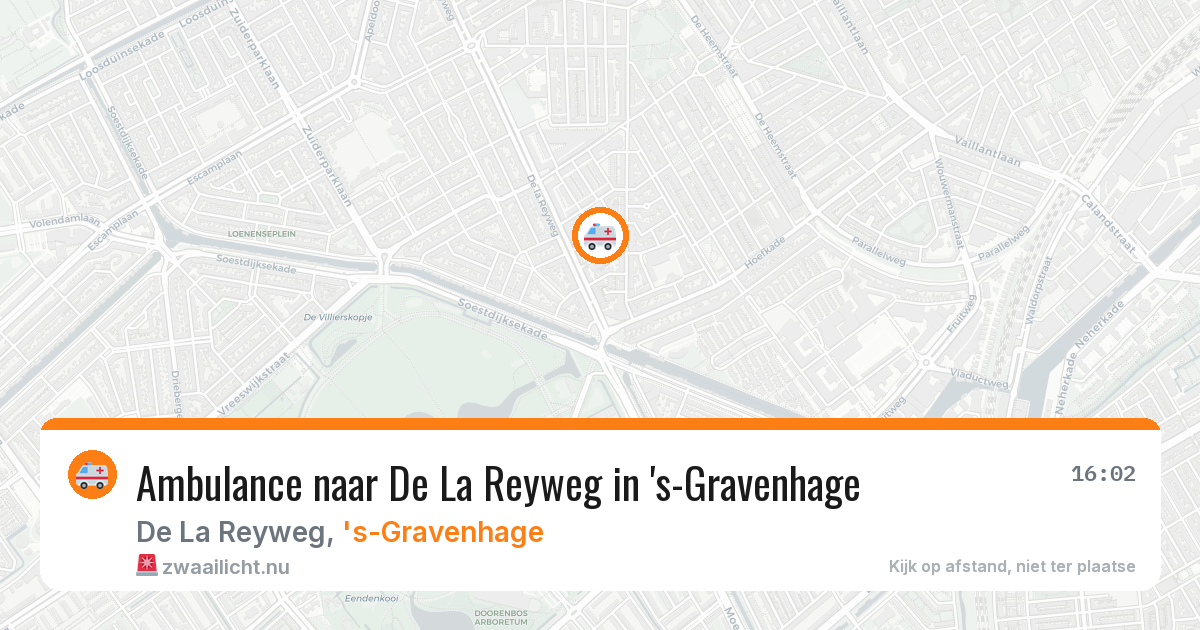 Ambulance naar De La Reyweg in 's-Gravenhage — 13 jul 2026