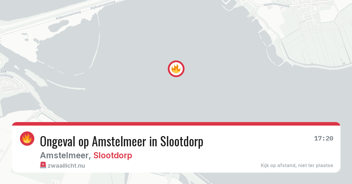Ongeval op Amstelmeer in Slootdorp — 12 jul 2026